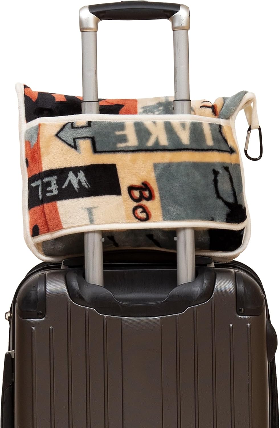 Inc. Travel Blanket, Premium Compact 2-in-1 Airplane Blanket/Pillow, Cow Print