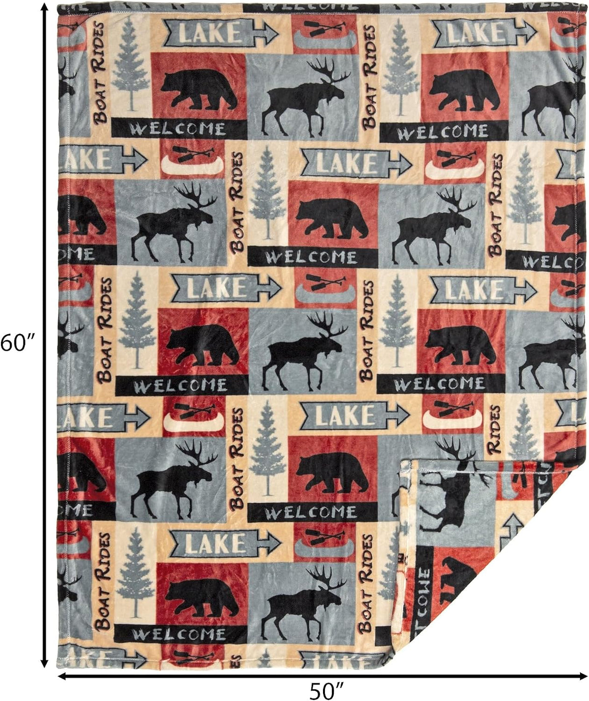 Inc. Travel Blanket, Premium Compact 2-in-1 Airplane Blanket/Pillow, Cow Print