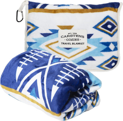 Inc. Travel Blanket, Premium Compact 2-in-1 Airplane Blanket/Pillow, Cow Print