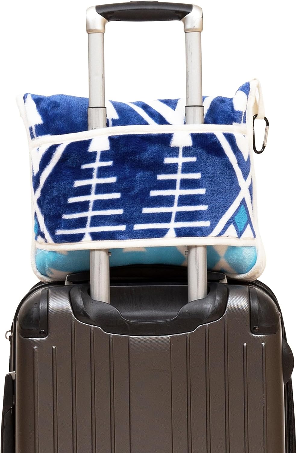 Inc. Travel Blanket, Premium Compact 2-in-1 Airplane Blanket/Pillow, Cow Print
