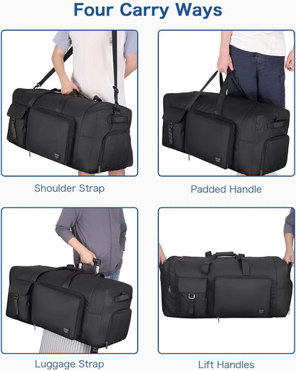 120L EXTRA LARGE Foldable Waterproof Travel Duffle Bag for Men and Women