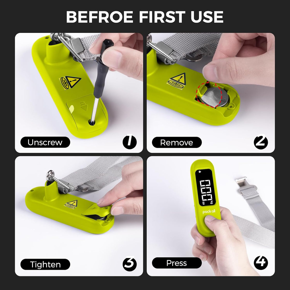 Digital Luggage Scale for Travel, 110Lbs Capacity, 0.1Lb Precision