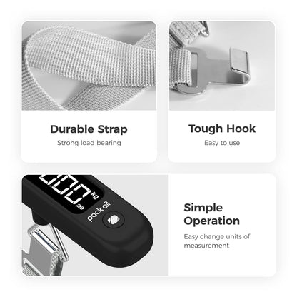 Digital Luggage Scale for Travel, 110Lbs Capacity, 0.1Lb Precision