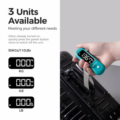 Digital Luggage Scale for Travel, 110Lbs Capacity, 0.1Lb Precision