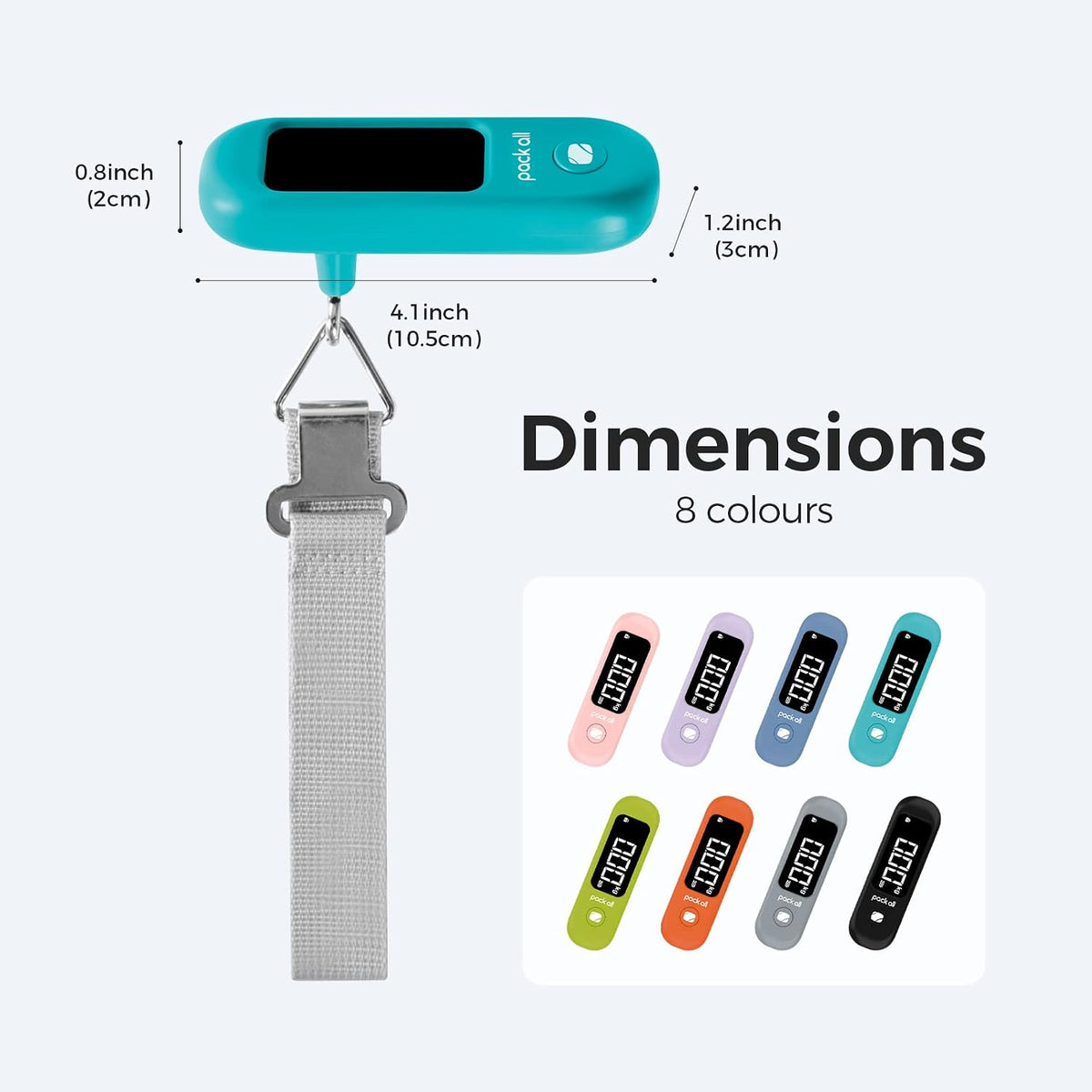 Digital Luggage Scale for Travel, 110Lbs Capacity, 0.1Lb Precision