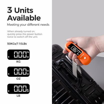 Digital Luggage Scale for Travel, 110Lbs Capacity, 0.1Lb Precision