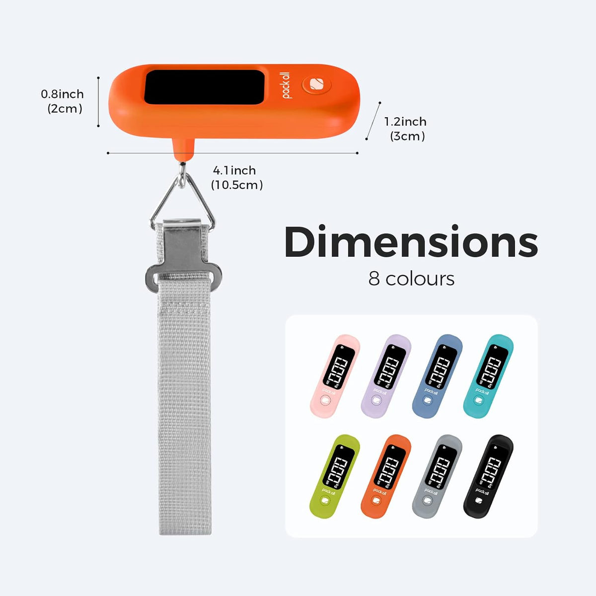 Digital Luggage Scale for Travel, 110Lbs Capacity, 0.1Lb Precision