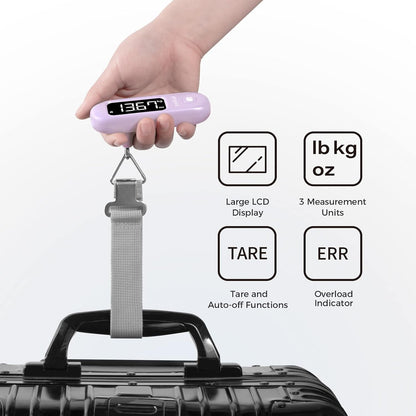 Digital Luggage Scale for Travel, 110Lbs Capacity, 0.1Lb Precision