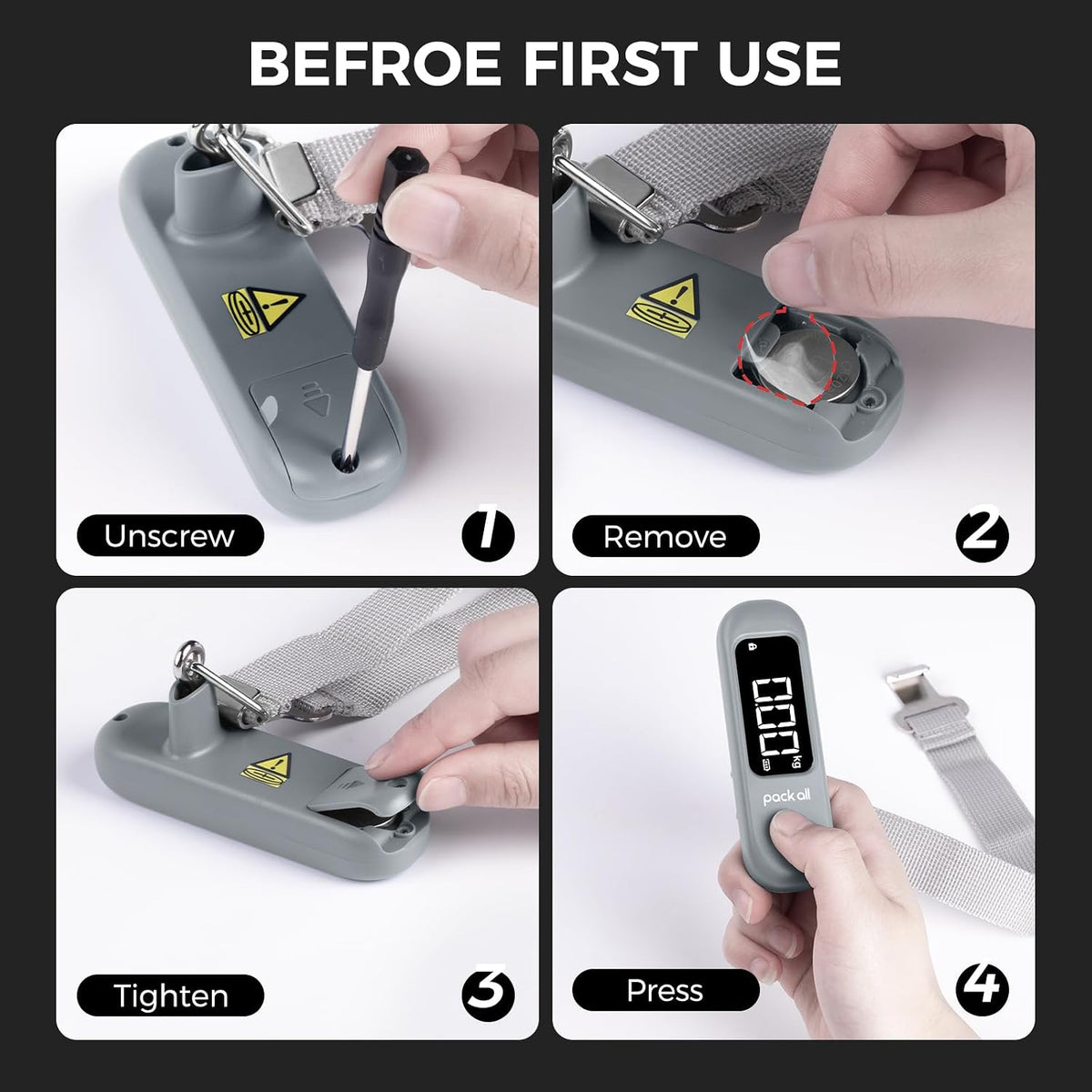 Digital Luggage Scale for Travel, 110Lbs Capacity, 0.1Lb Precision