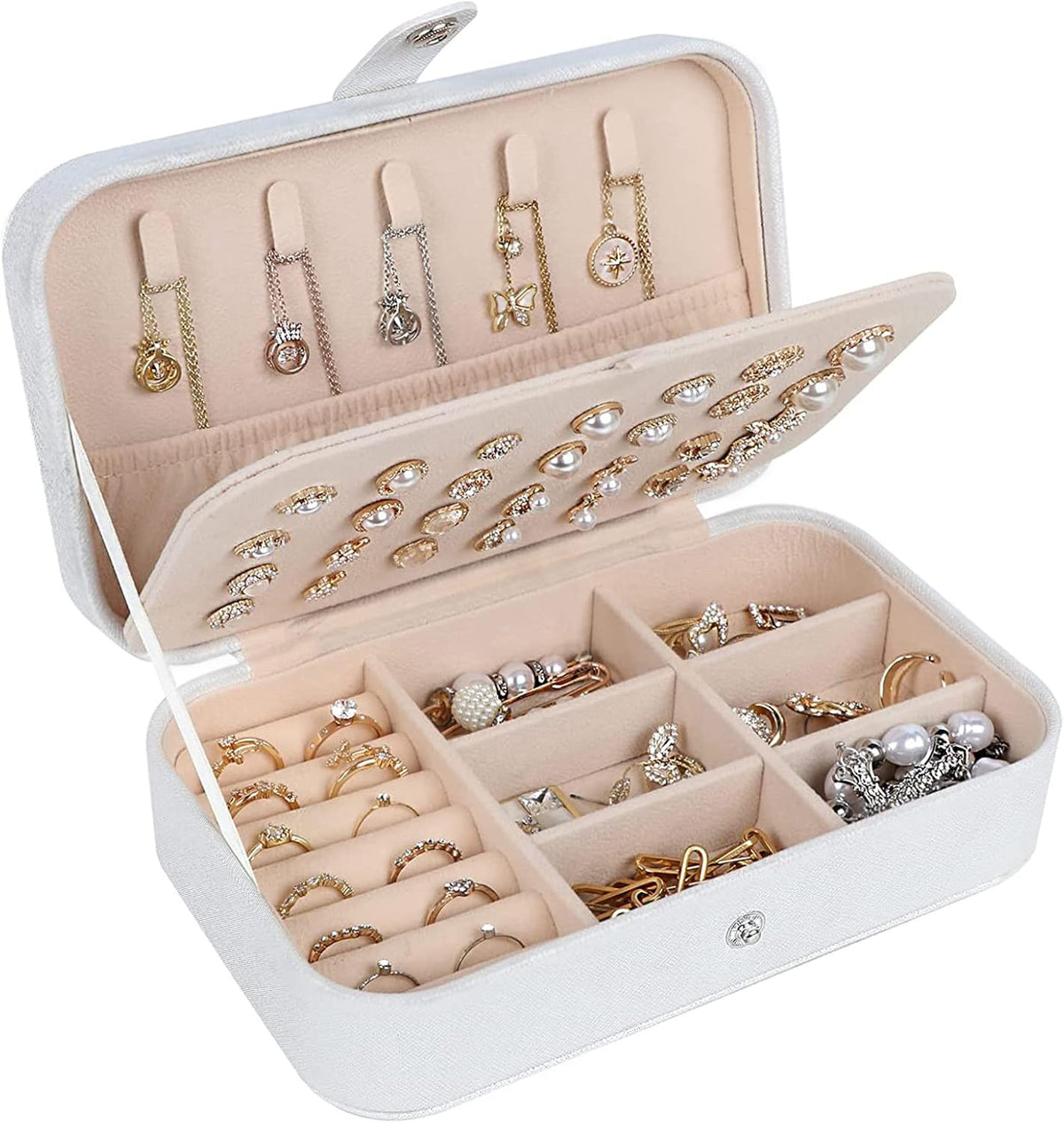 Travel Jewelry Case, Travel Jewelry Box, Mini Jewelry Travel Case, Jewelry Organizer Case, Portable Small Jewelry Organizer Storage Boxes - Best Gift for Women Girls.
