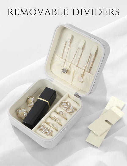Travel Jewelry Case, Travel Jewelry Box, Mini Jewelry Travel Case, Jewelry Organizer Case, Portable Small Jewelry Organizer Storage Boxes - Best Gift for Women Girls.