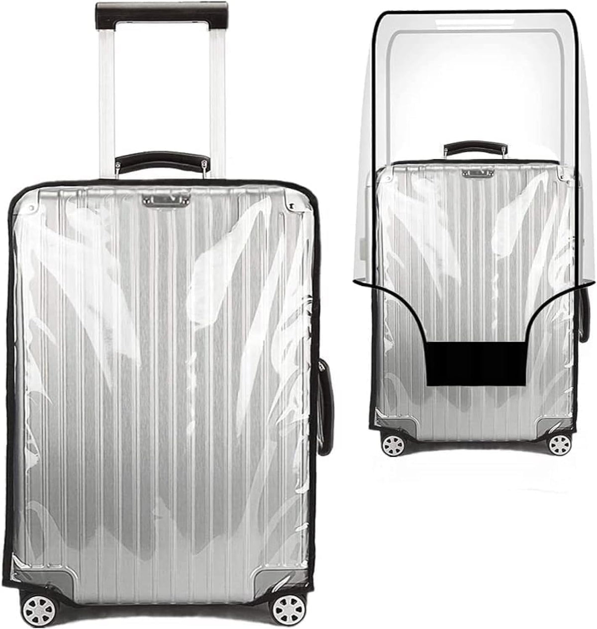 Luggage Cover 30 Inch Clear Suitcase Cover 0.4mm Thick PVC Transparent