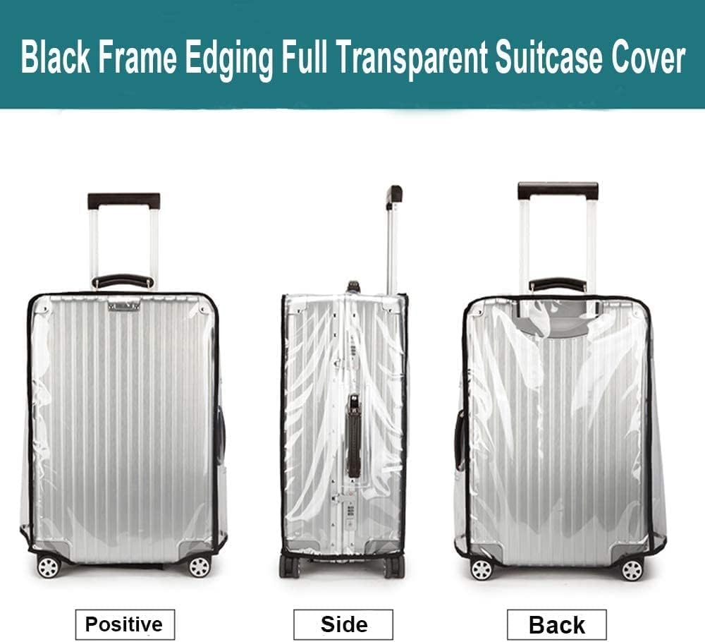 Luggage Cover 30 Inch Clear Suitcase Cover 0.4mm Thick PVC Transparent