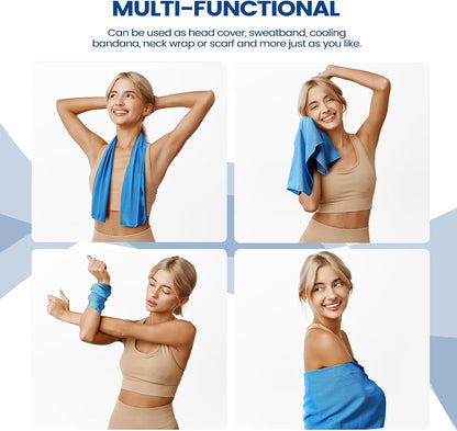 6 Pack Cooling Towels, 40x12 Breathable Gym Towel for Neck Face