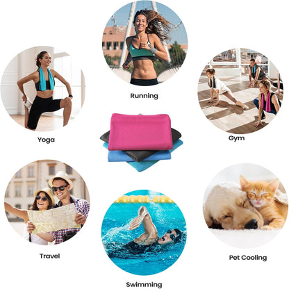 6 Pack Cooling Towels, 40x12 Breathable Gym Towel for Neck Face