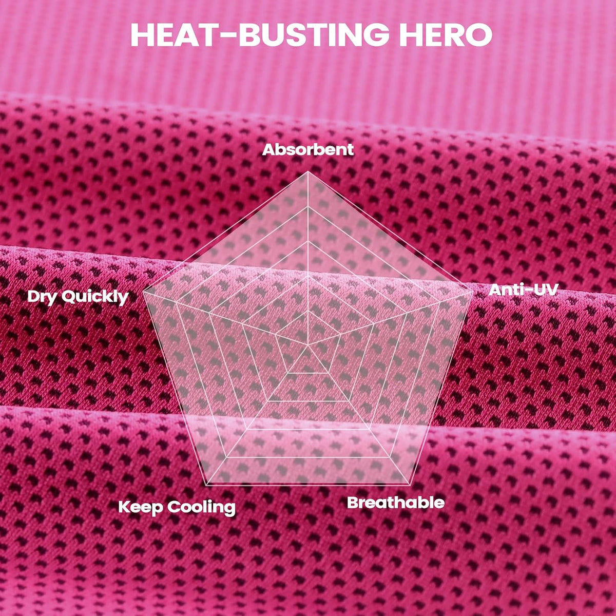 6 Pack Cooling Towels, 40x12 Breathable Gym Towel for Neck Face