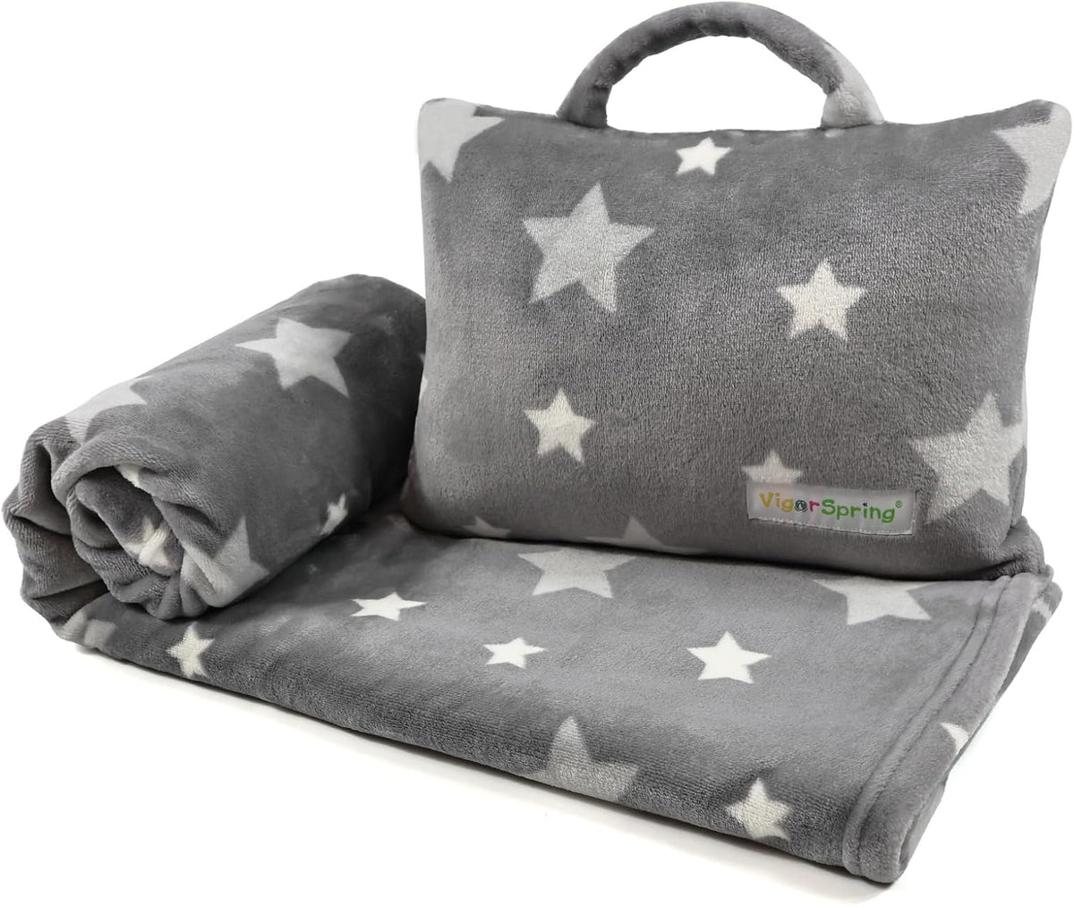 3-in-1 Kids Travel Pillow and Blanket Set - 40x60 Inches