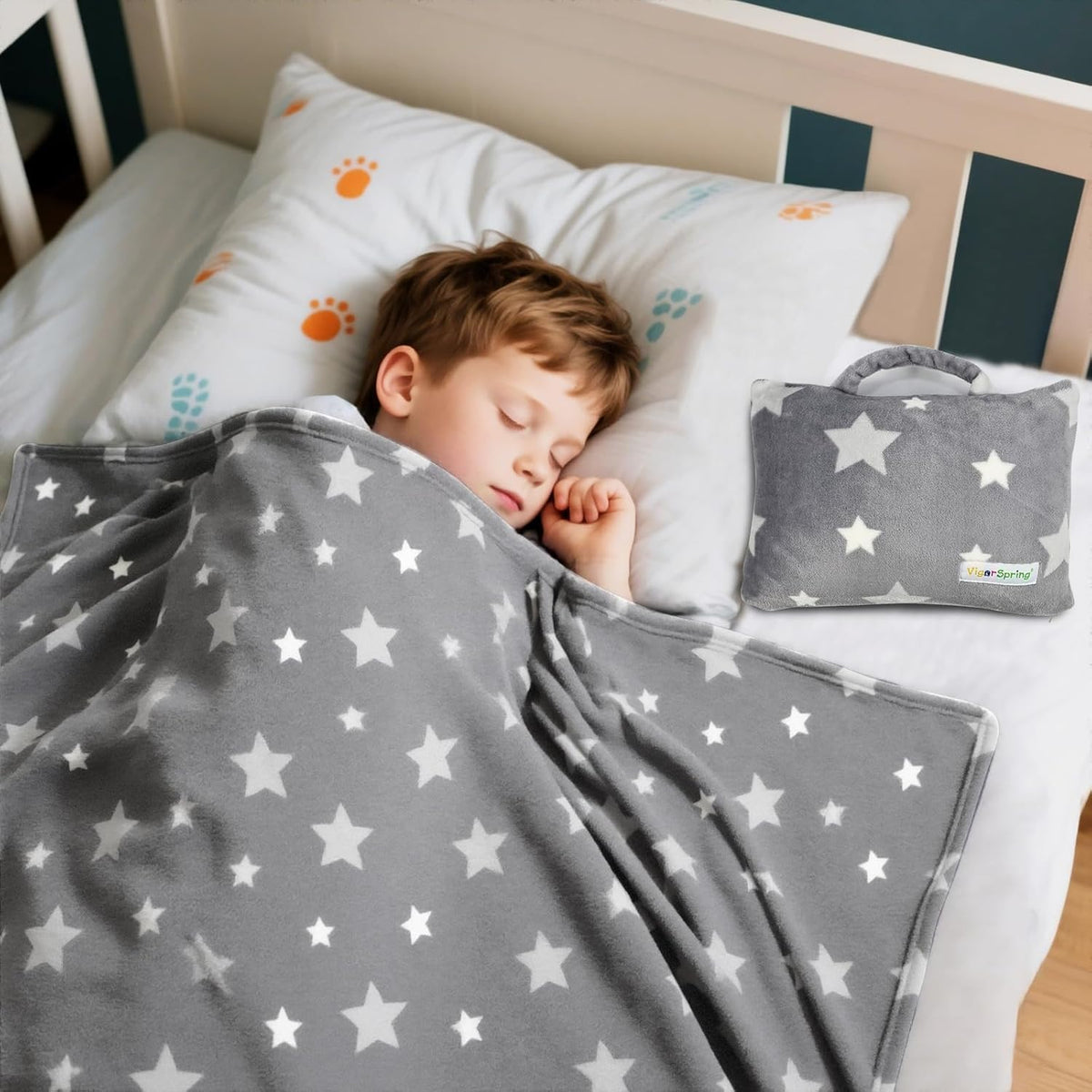 3-in-1 Kids Travel Pillow and Blanket Set - 40x60 Inches