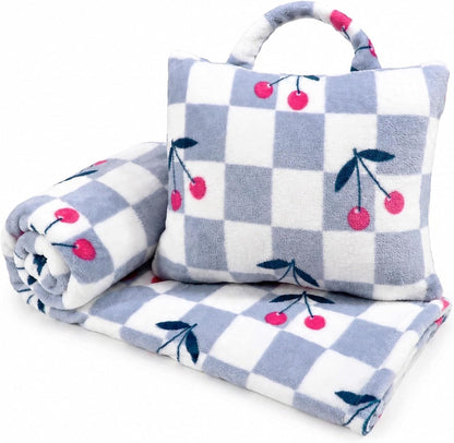 3-in-1 Kids Travel Pillow and Blanket Set - 40x60 Inches