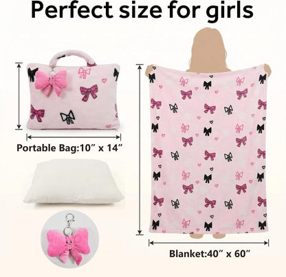 3-in-1 Kids Travel Pillow and Blanket Set - 40x60 Inches