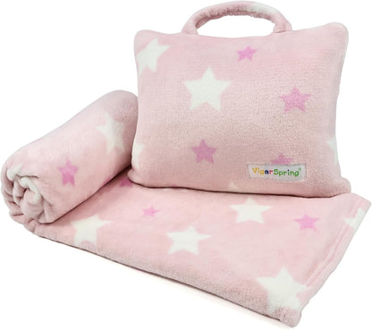 3-in-1 Kids Travel Pillow and Blanket Set - 40x60 Inches