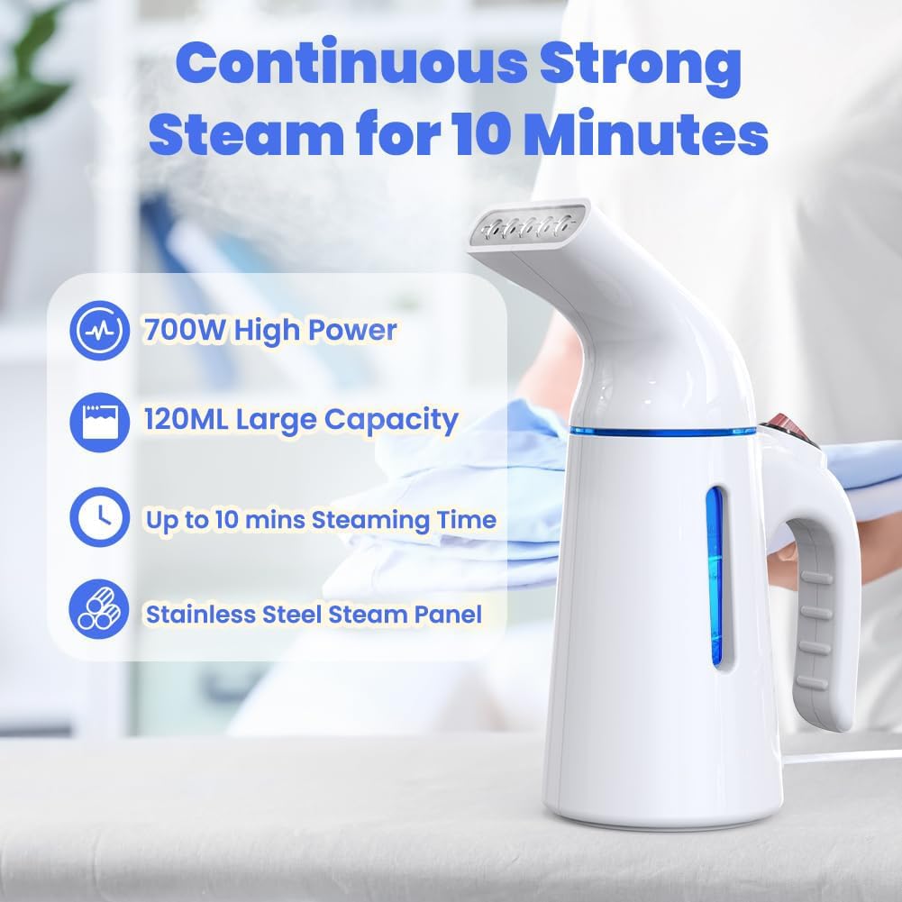 Steamer for Clothes 700W, Fast Heat-up in 40S Clothes Steamer