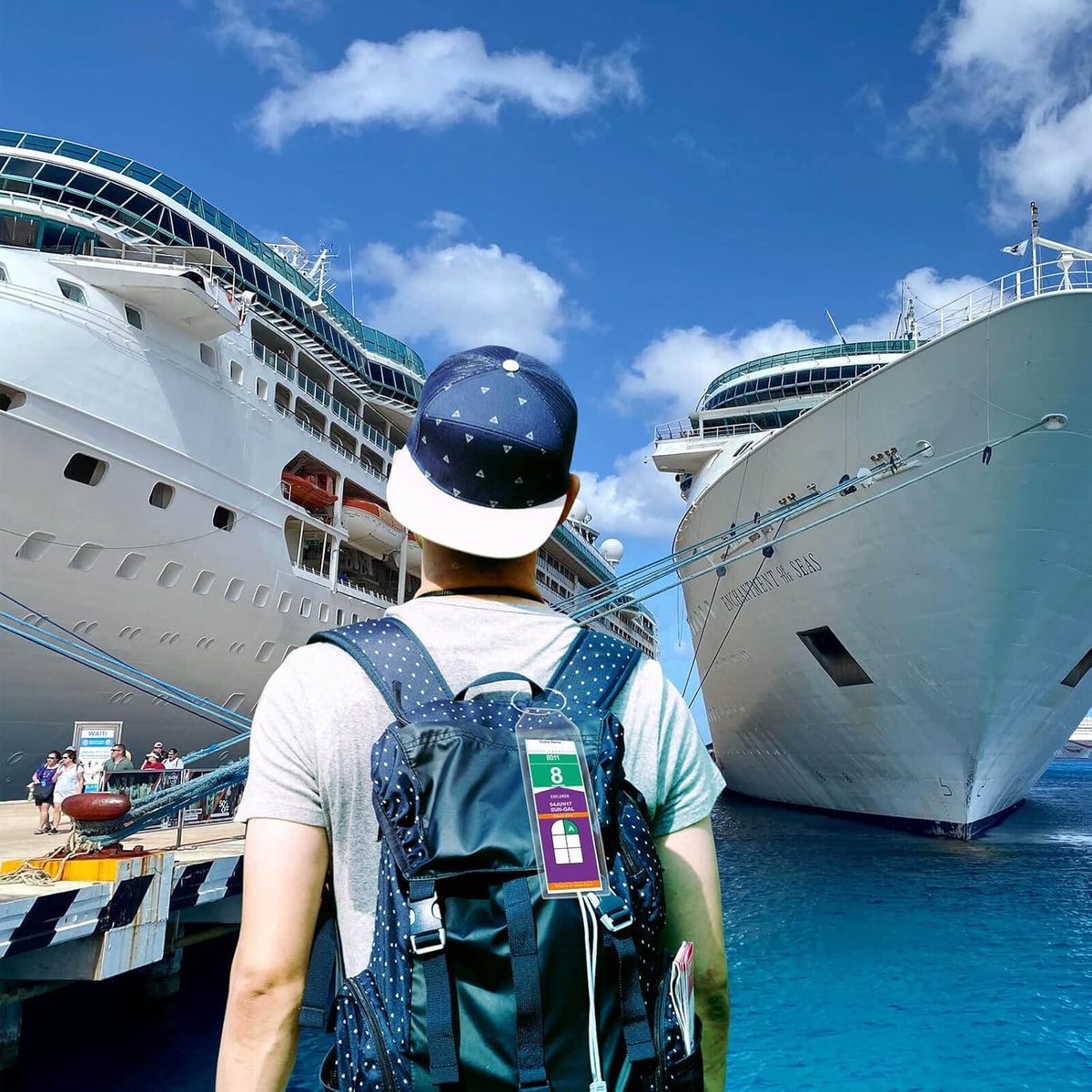 Cruise Luggage Tag Holder for Royal Caribbean & Celebrity 5 Pack, Cruise Ship Essentials 2026 Waterproof, Cruise Must Haves Durable