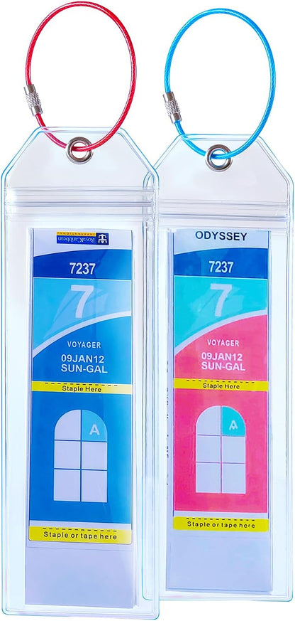 Cruise Luggage Tag Holder for Royal Caribbean & Celebrity 5 Pack, Cruise Ship Essentials 2026 Waterproof, Cruise Must Haves Durable