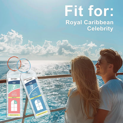Cruise Luggage Tag Holder for Royal Caribbean & Celebrity 5 Pack, Cruise Ship Essentials 2026 Waterproof, Cruise Must Haves Durable