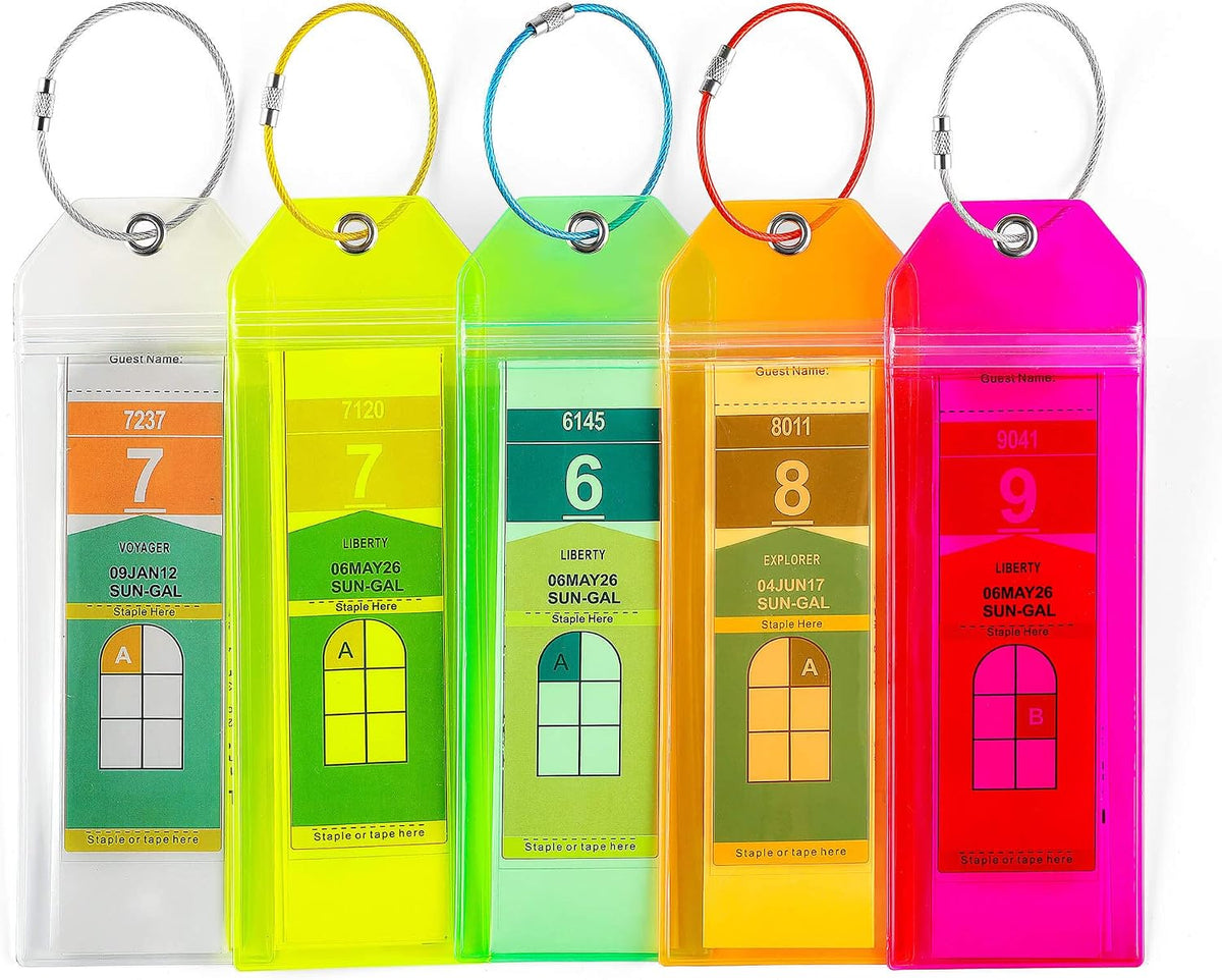 Cruise Luggage Tag Holder for Royal Caribbean & Celebrity 5 Pack, Cruise Ship Essentials 2026 Waterproof, Cruise Must Haves Durable