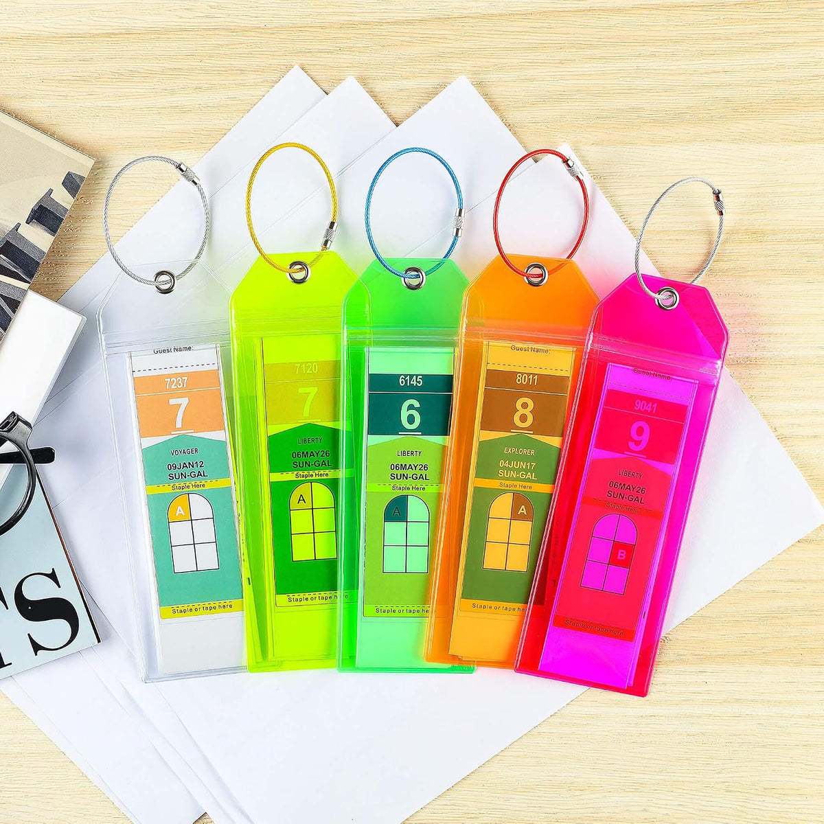 Cruise Luggage Tag Holder for Royal Caribbean & Celebrity 5 Pack, Cruise Ship Essentials 2026 Waterproof, Cruise Must Haves Durable