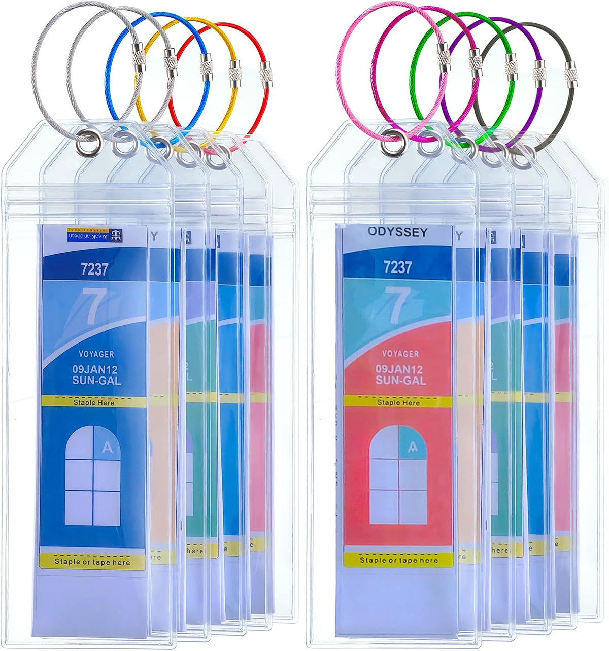 Cruise Luggage Tag Holder for Royal Caribbean & Celebrity 5 Pack, Cruise Ship Essentials 2026 Waterproof, Cruise Must Haves Durable