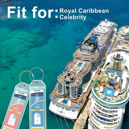 Cruise Luggage Tag Holder for Royal Caribbean & Celebrity 5 Pack, Cruise Ship Essentials 2026 Waterproof, Cruise Must Haves Durable