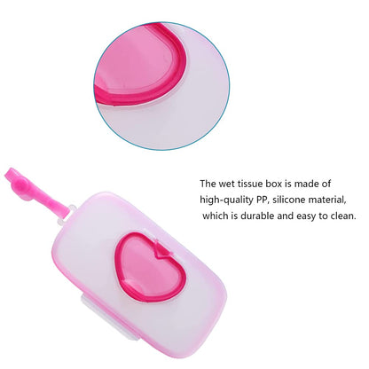 Wet Tissue Box Dirt Resistant Wet Wipe Container Durable Baby Wet Wipe Pouch Container for Travel Outdoor Car Office Home Accessories