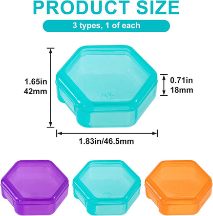 6pcs Clear Plastic Ear Plug Cases, 1.8cm Thicken Mini Jewelry Storage Cases, Small Portable Square Bead Storage Box Organizer for Earplugs Necklaces Handicrafts