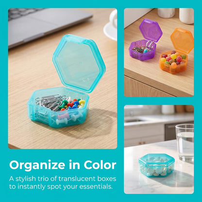 6pcs Clear Plastic Ear Plug Cases, 1.8cm Thicken Mini Jewelry Storage Cases, Small Portable Square Bead Storage Box Organizer for Earplugs Necklaces Handicrafts