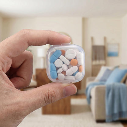 6pcs Clear Plastic Ear Plug Cases, 1.8cm Thicken Mini Jewelry Storage Cases, Small Portable Square Bead Storage Box Organizer for Earplugs Necklaces Handicrafts