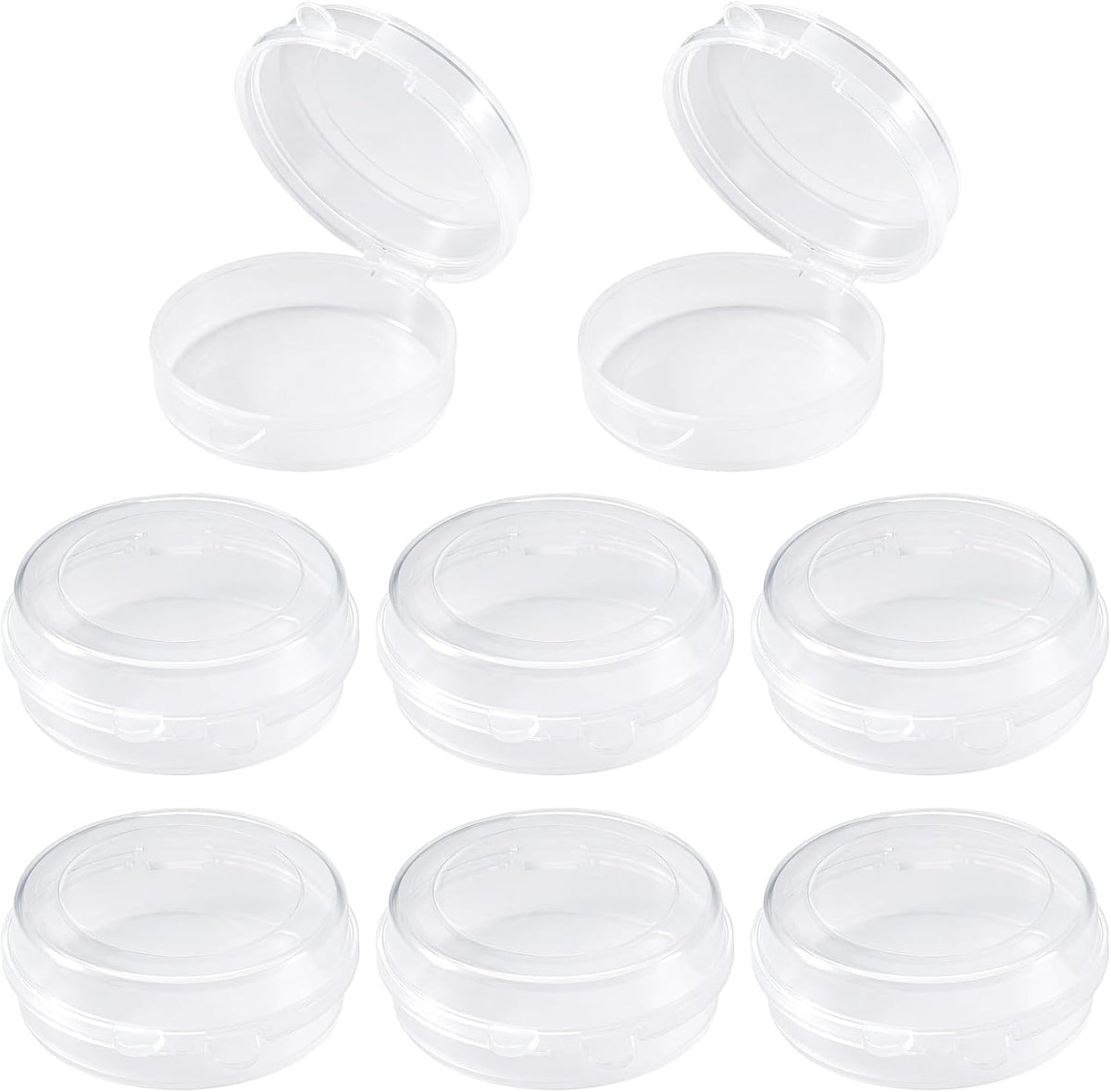6pcs Clear Plastic Ear Plug Cases, 1.8cm Thicken Mini Jewelry Storage Cases, Small Portable Square Bead Storage Box Organizer for Earplugs Necklaces Handicrafts