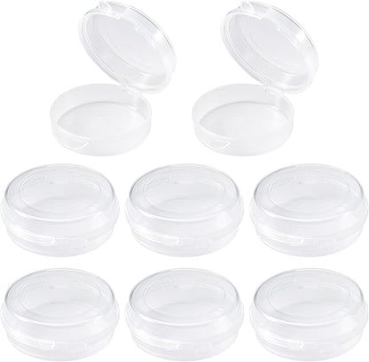 6pcs Clear Plastic Ear Plug Cases, 1.8cm Thicken Mini Jewelry Storage Cases, Small Portable Square Bead Storage Box Organizer for Earplugs Necklaces Handicrafts