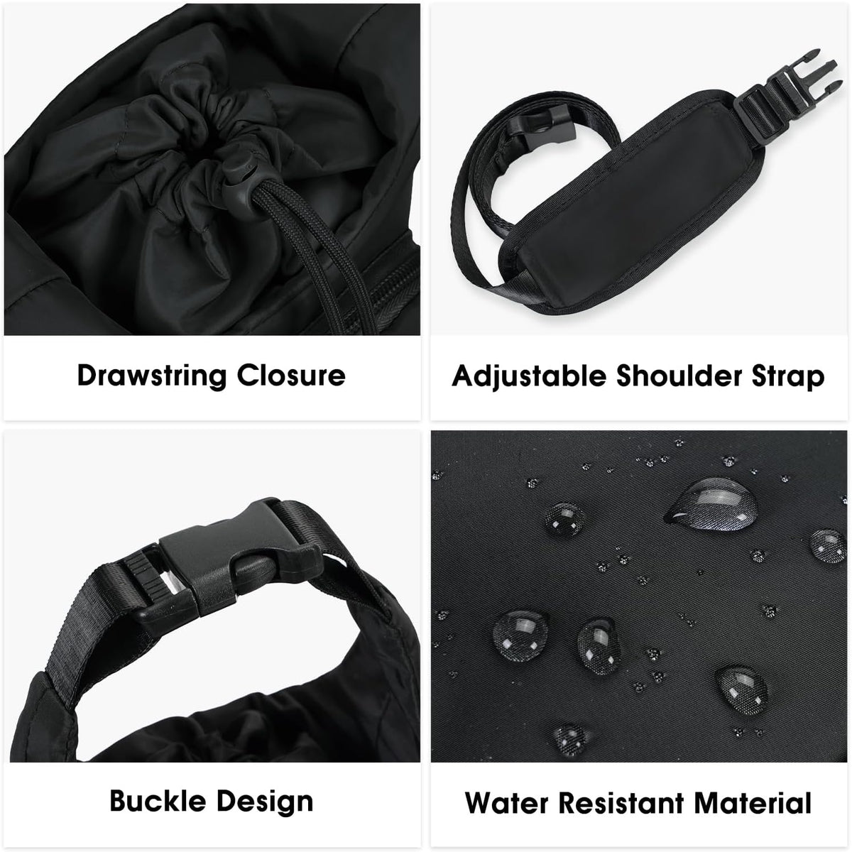 Ceneda Water Bottle Carrier Bag with Phone Pocket 32oz 40oz Tumbler Insulated Water Bottle Holder with Adjustable Shoulder Strap Carrier Sling Bag (Purple)