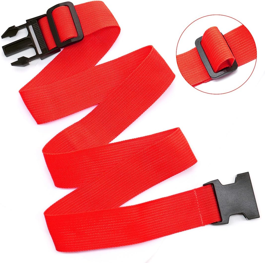 Luggage Straps for Suitcases, Travel Belt Multiple Connector, 2 Pack Black