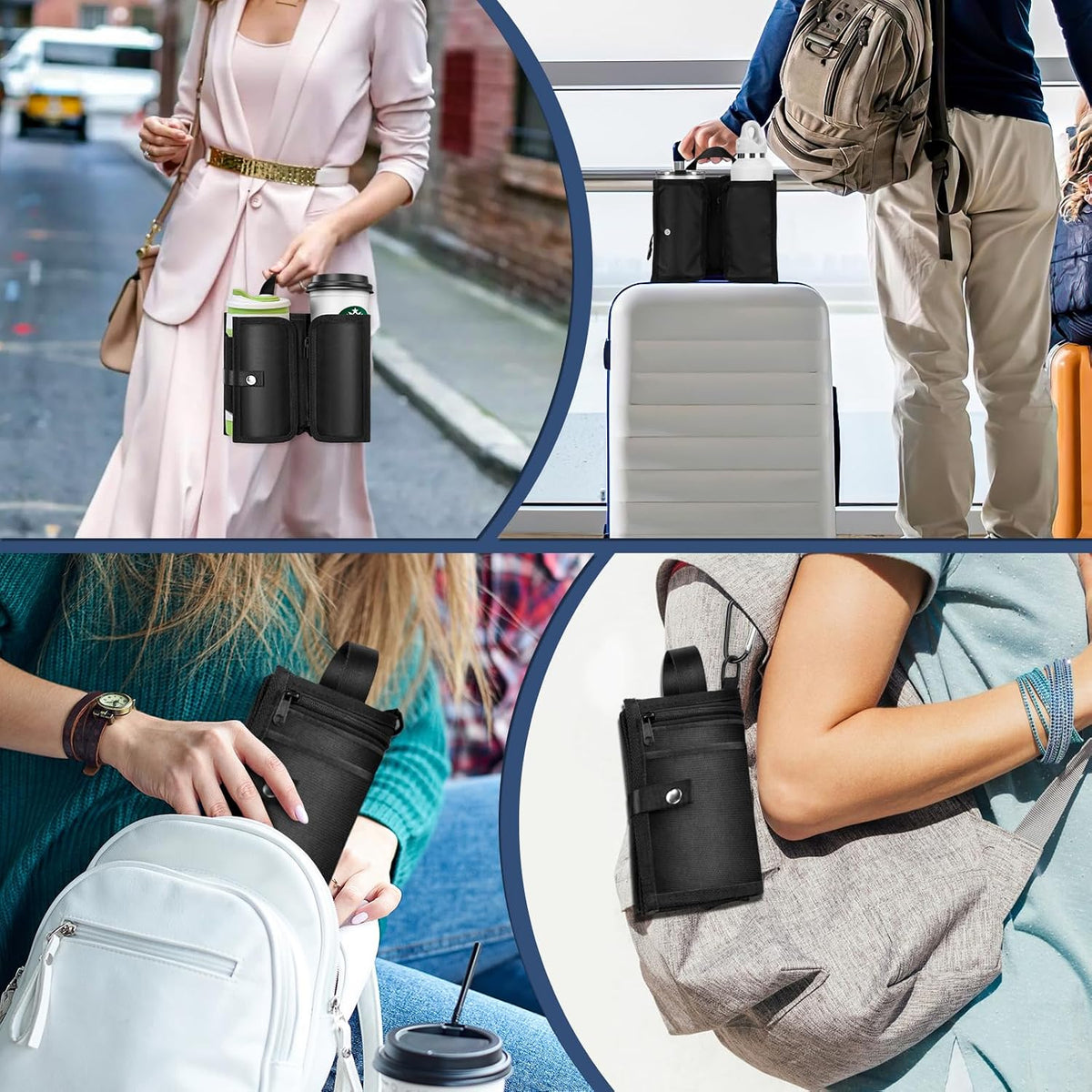 Suitcase Cup Holder, Portable Luggage Cup Holder for Suitcases