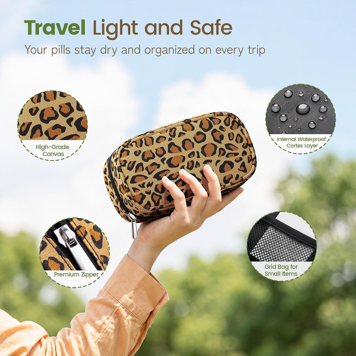 Weekly Travel Pill Organizer 2 Times a Day AM PM Rainbow Pill Box