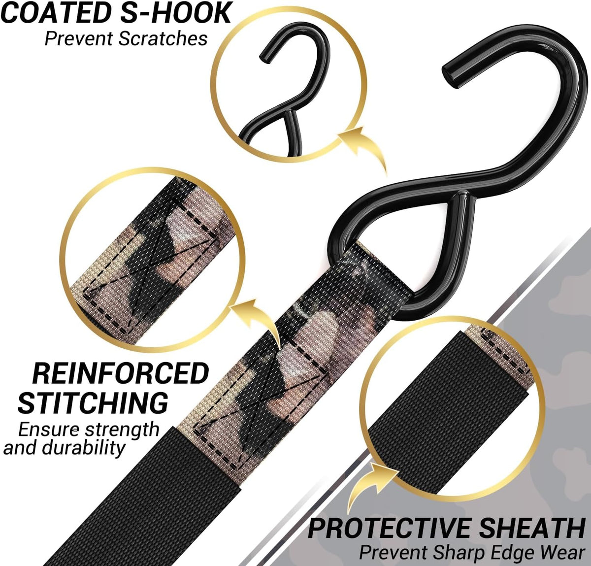 Ratchet Tie Down Straps for Moving Appliances 1" x 15', Orange