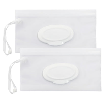 2Pcs Wet Wipes Pouches, Translucent