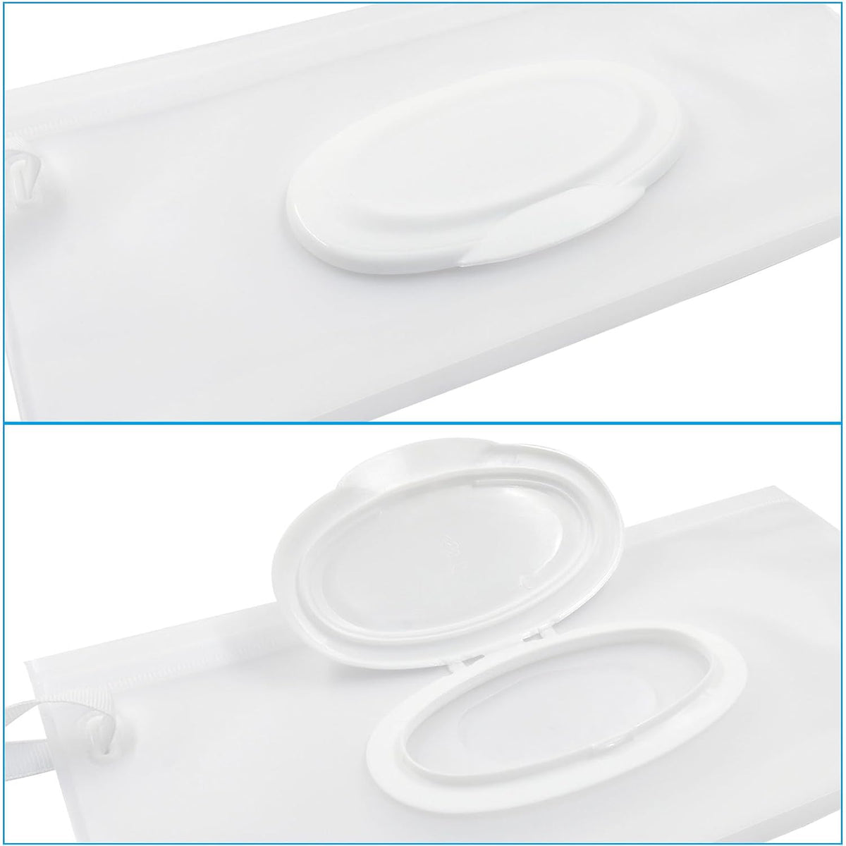 2Pcs Wet Wipes Pouches, Translucent