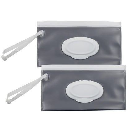 2Pcs Wet Wipes Pouches, Translucent