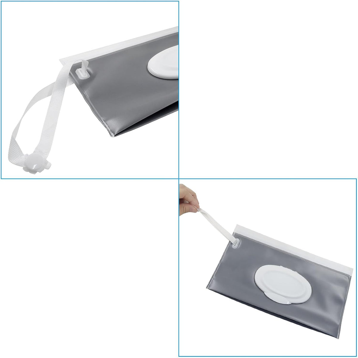 2Pcs Wet Wipes Pouches, Translucent