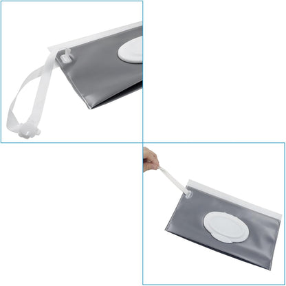 2Pcs Wet Wipes Pouches, Translucent