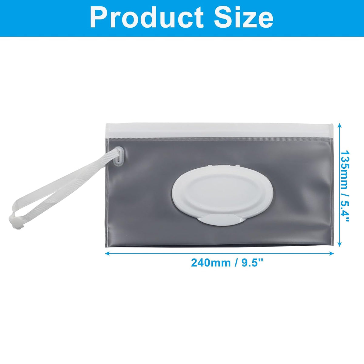 2Pcs Wet Wipes Pouches, Translucent